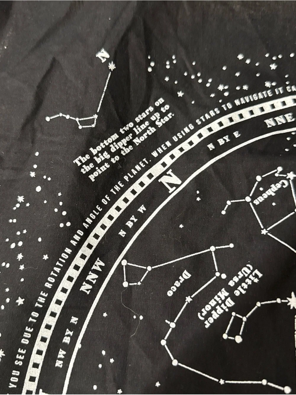 Constellation Star Map Scarf Colter Co Black & White